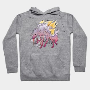 Purple Wolf With Many Eyes Hoodie